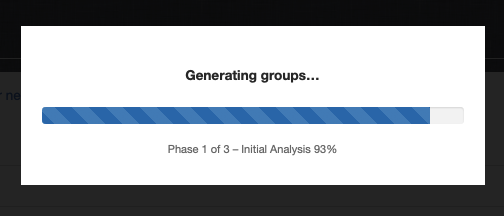 Progress bar showing Phase 1 of 3 – Initial Analysis at 93%